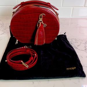 Maje Hatbox Bag in Embossed Leather. BRAND NEW!!!